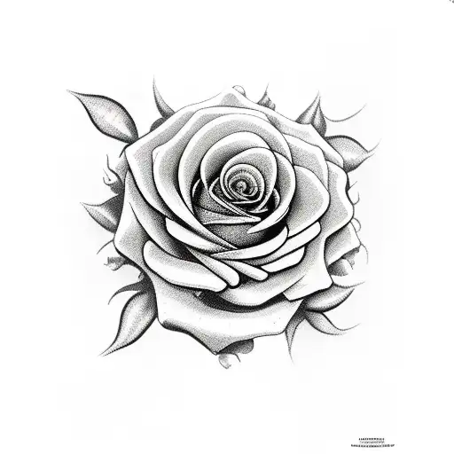 Medusa and roses  tattoo design idea