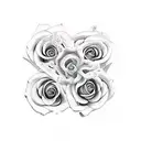 Medusa and roses  tattoo design idea