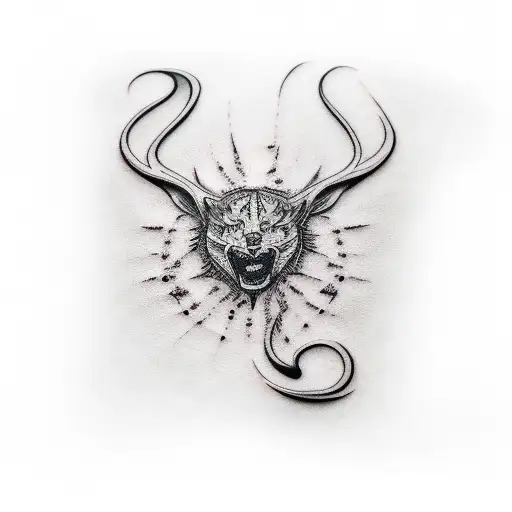 sign on road with car tattoo design idea