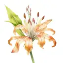 red spider lily flower tattoo design idea