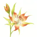 red spider lily flower tattoo design idea