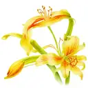spider lily flower tattoo design idea