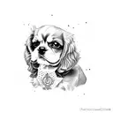 cavalier king charles tattoo design idea