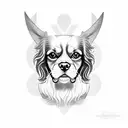cavalier king charles tattoo design idea