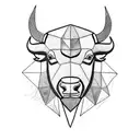 bison head tattoo design idea