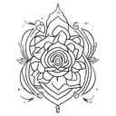 draw a thin line tattoo with the numbers 4, 7, 11 and 28 tattoo design idea