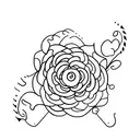 draw a thin line tattoo with the numbers 4, 7, 11 and 28 tattoo design idea