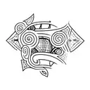 draw a thin line tattoo with the numbers 4, 7, 11 and 28 tattoo design idea