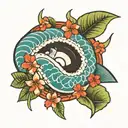 musubi and Hawaii tattoo design idea