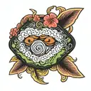 musubi and Hawaii tattoo design idea