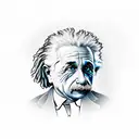 Einstein, hammer, building, home tattoo design idea