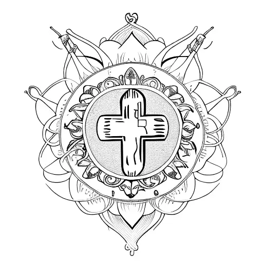 Sacred Heart tattoo design idea