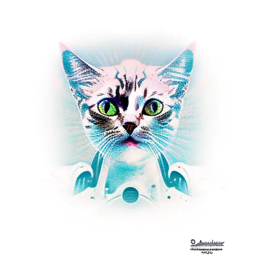 aliens abducting a cat tattoo design idea