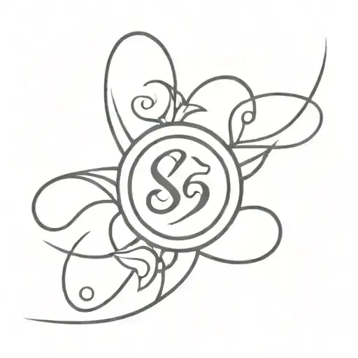 gratitude symbol incorporated tattoo design idea