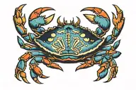 blue crab tattoo design idea