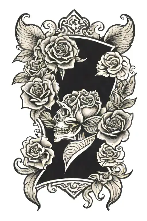distlefink and rosette tattoo design idea