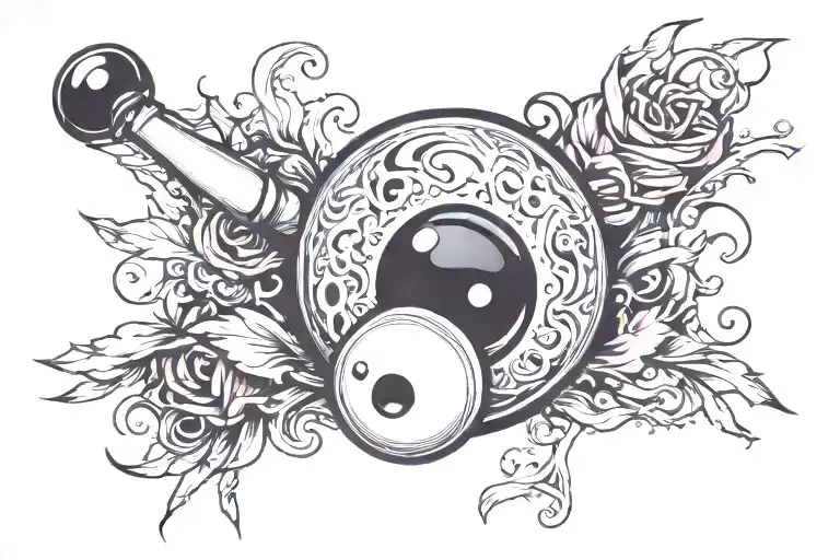 My brothers keepers bowling ball morphing tattoo design idea