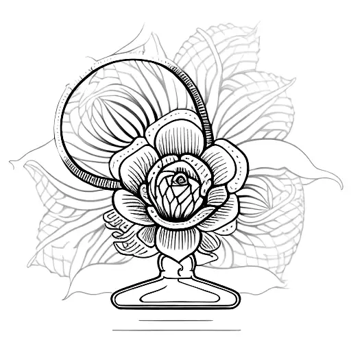 Poisonous flower in a poison bottle tattoo design idea