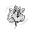 Heather and iris  tattoo design idea