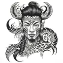 The young Shaman tattoo design idea