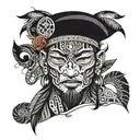 The young Shaman tattoo design idea