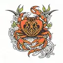 crab tattoo design idea