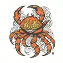 crab tattoo design idea