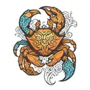 crab tattoo design idea