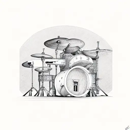 Sketch \Drums\ Tattoo Idea - BlackInk AISketch \Drums\ Tattoo Idea - BlackInk AI  