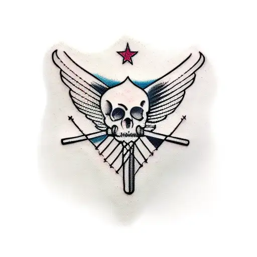 drumsticks tattoo design idea