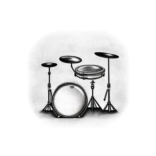 drum set tattoo design idea