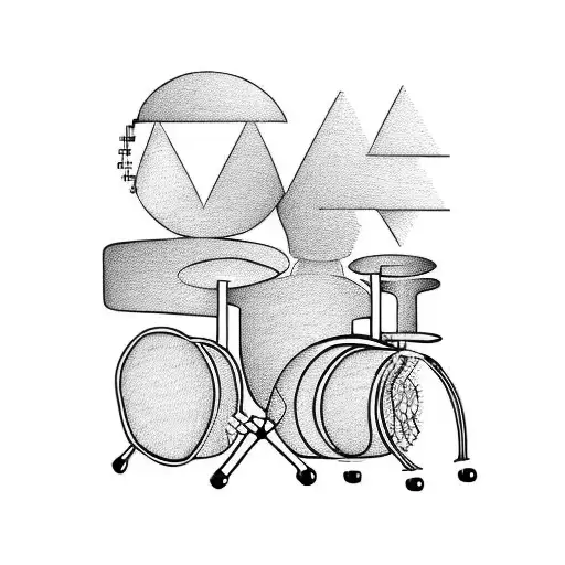 drum set marimba tattoo design idea