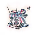 drum kit tattoo design idea