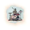 drum kit tattoo design idea