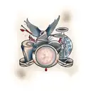 drumsticks tattoo design idea