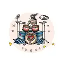 drum kit tattoo design idea