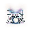 drum kit tattoo design idea