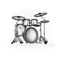 drum kit tattoo design idea