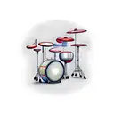 drum kit tattoo design idea