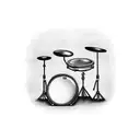drum set tattoo design idea