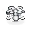 drum set tattoo design idea