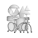 drum set marimba tattoo design idea
