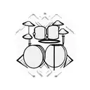 drum set marimba tattoo design idea