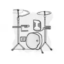 drum set marimba tattoo design idea