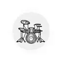drum set marimba tattoo design idea
