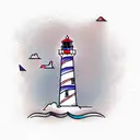 Lighthouse tattoo design idea