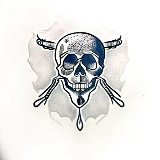 skull spider tattoo design idea