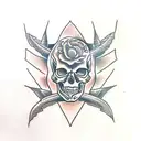 skull spider tattoo design idea