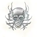 skull spider tattoo design idea