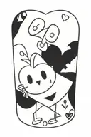 9 and jack of hearts tattoo design idea